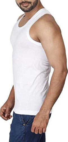 Macho Mens Cotton Vest, Pack of 3 (100 cm) White