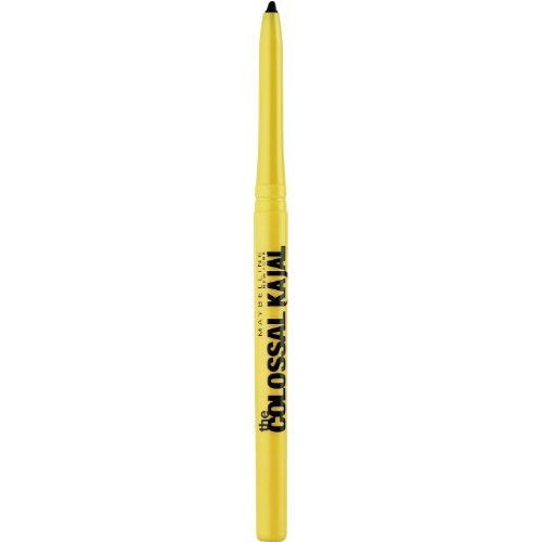 Maybelline New York Intense Colour Colossal Kajal, Black, Matte Finish, Stay Up To 24 Hours, Water-proof, Smudge Resistant, Infused With Aloe Vera & Vitamin C and Vitamin E | 0.35g