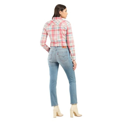 Levi's Women's High Rise 724 Slim Straight Fit Blue Jeans