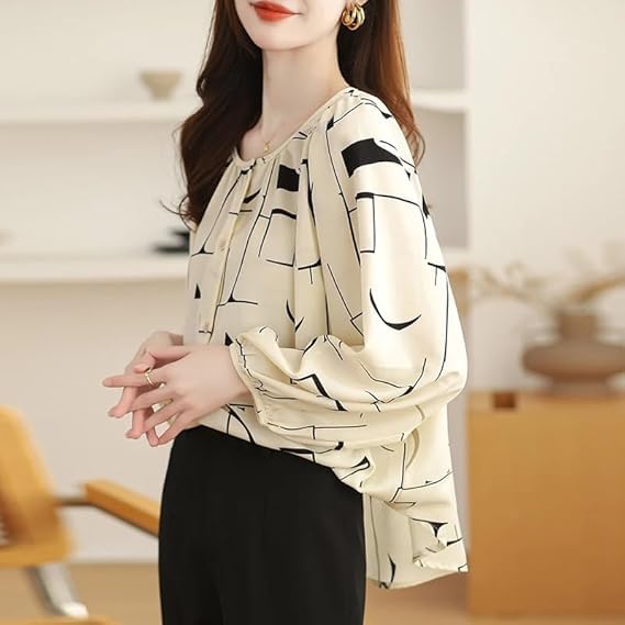 TOPLOT Women Shirt || Tops for Women || Western Tops for Woman Stylish || Trendy || Oversized (5233)