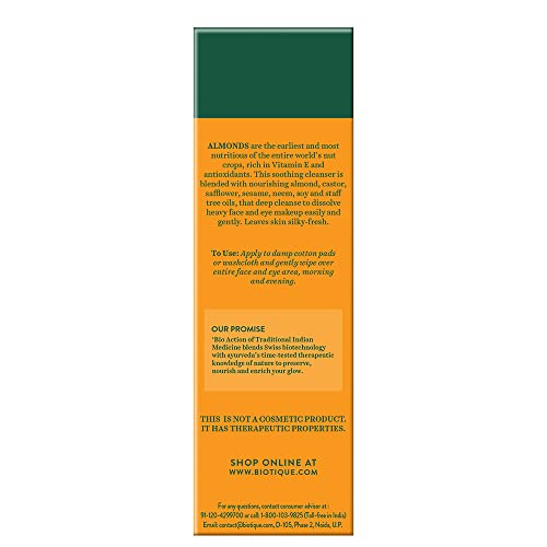 Biotique Almonmd Oil Deep Cleanse Purifying Cleansing Oil Face & Eye Makeup Remover For Normal to Dr