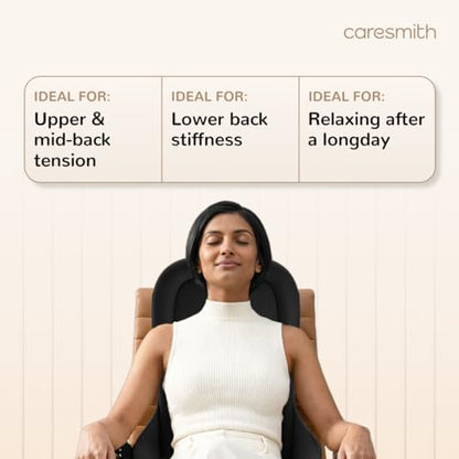 Caresmith Revive Cushion Massager Machine for Pain Relief | Neck and Back Pain Relief with Shaitsu Infrared Heat Therapy | 1 Year Warranty