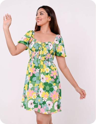 GRECIILOOKS Printed Maxi Dress for Women | Trendy Long One Piece Summer Outfit | Lightweight Flared Dress for Casual & Holiday