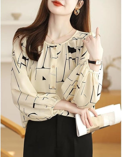 TOPLOT Women Shirt || Tops for Women || Western Tops for Woman Stylish || Trendy || Oversized (5233)