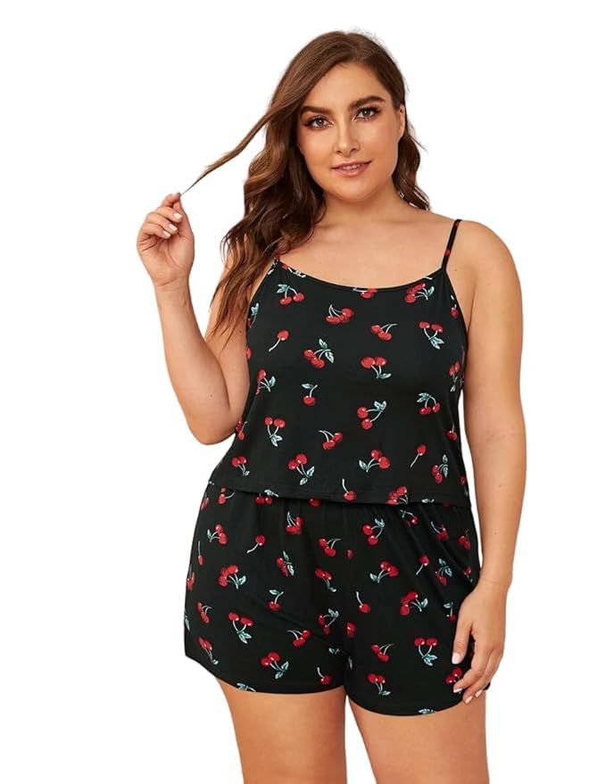 Night Suit for Women - Soft Breathable Satin Fabric Stylish Shorts for Woman, Cute Printed Nightwear Western Co ord Set Sleepwear, Lounge Wear for Every Night
