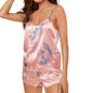 Night Suit for Women - Soft Breathable Satin Fabric Stylish Shorts for Woman, Cute Printed Nightwear Western Co ord Set Sleepwear, Lounge Wear for Every Night