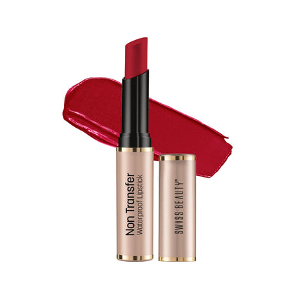 Swiss Beauty Non-Transfer Waterproof Lipstick with Jojoba Seed Oil | Matte Finish | Long-Lasting | Highly Pigmented | Shade- Royal Maroon, 3gm