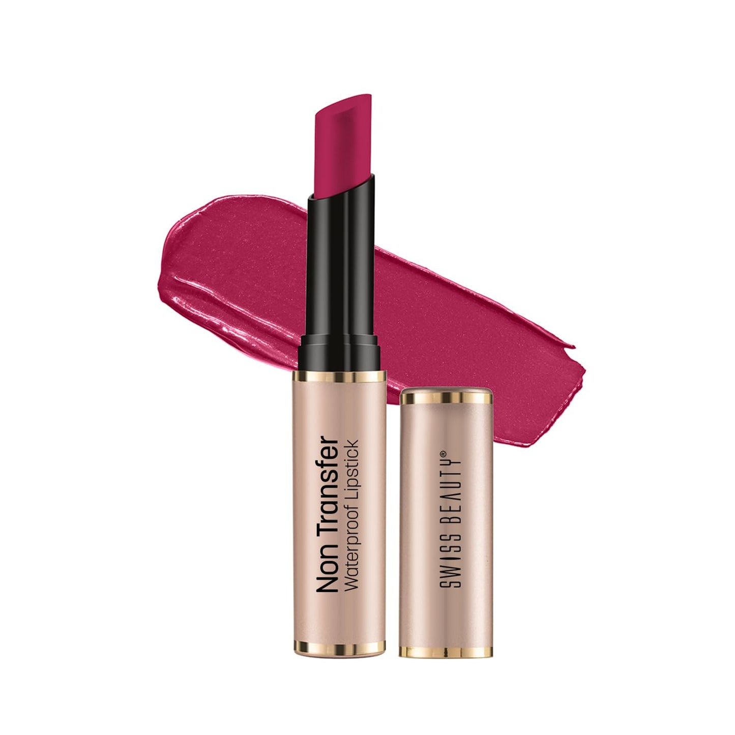 Swiss Beauty Non-Transfer Waterproof Lipstick with Jojoba Seed Oil | Matte Finish | Long-Lasting | Highly Pigmented | Shade- Royal Maroon, 3gm