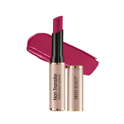 Swiss Beauty Non-Transfer Waterproof Lipstick with Jojoba Seed Oil | Matte Finish | Long-Lasting | Highly Pigmented | Shade- Royal Maroon, 3gm