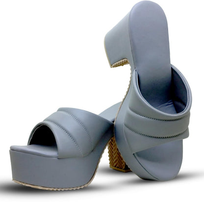 MONAQI Comfortable Fashion Synthetic Heels Sandal for Women