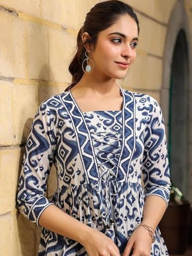 Leriya Fashion Women's Rayon Paisley Printed Tunic Western Tops Short Kurti – Comfortable Everyday Wear & Half Sleeves, Collar Neck (Available in Plus Size and Combo Pack of 2)