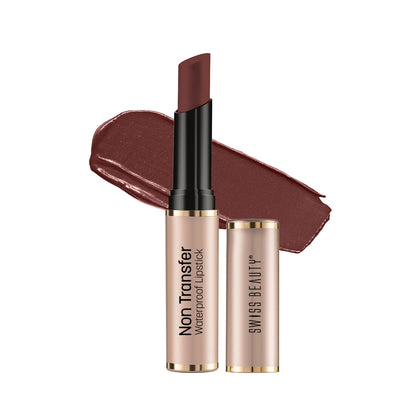 Swiss Beauty Non-Transfer Waterproof Lipstick with Jojoba Seed Oil | Matte Finish | Long-Lasting | Highly Pigmented | Shade- Royal Maroon, 3gm