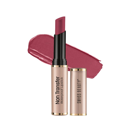 Swiss Beauty Non-Transfer Waterproof Lipstick with Jojoba Seed Oil | Matte Finish | Long-Lasting | Highly Pigmented | Shade- Royal Maroon, 3gm