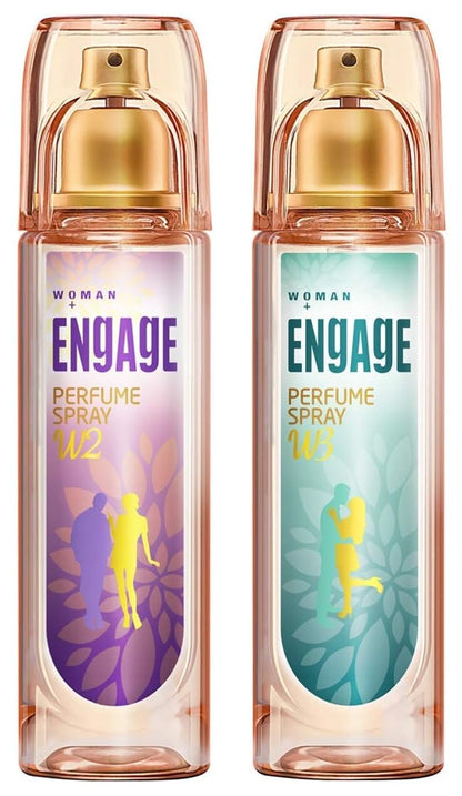 Engage W1 Oriental Perfume Spray For Women, 120Ml And W2 Perfume Spray For Women, 120Ml
