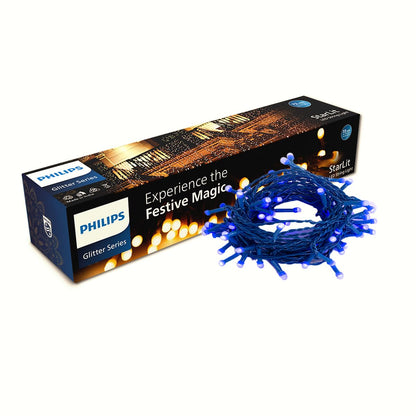 PHILIPS Starlit 12 Meter 72 LEDs String Light for Decoration | Festival LED String Light for Diwali, Christmas and Home Decoration| Red, Pack of 1,Polycarbonate