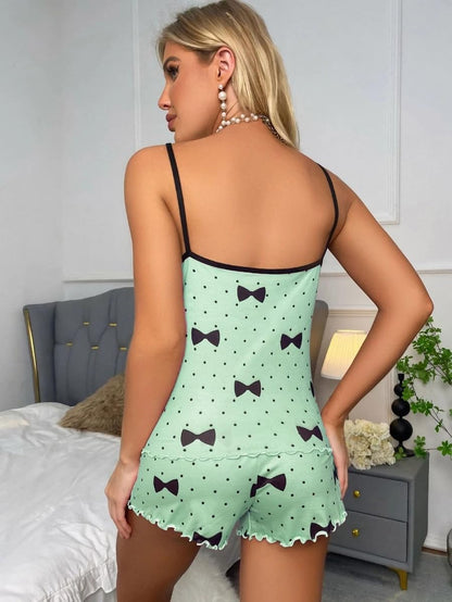 Night Suit for Women - Soft Breathable Satin Fabric Stylish Shorts for Woman, Cute Printed Nightwear Western Co ord Set Sleepwear, Lounge Wear for Every Night