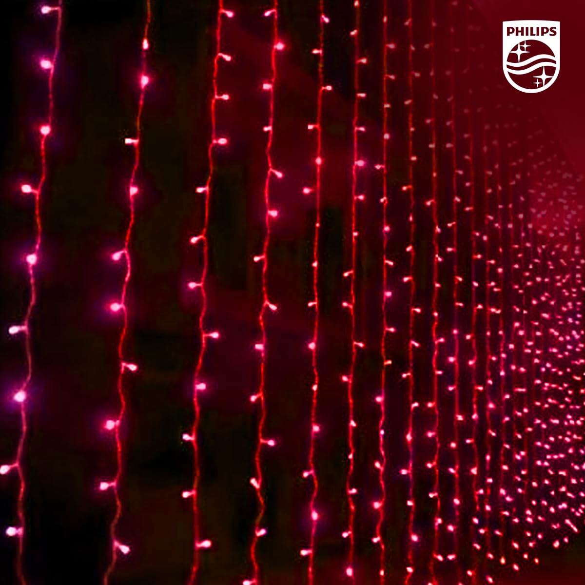 PHILIPS Starlit 12 Meter 72 LEDs String Light for Decoration | Festival LED String Light for Diwali, Christmas and Home Decoration| Red, Pack of 1,Polycarbonate