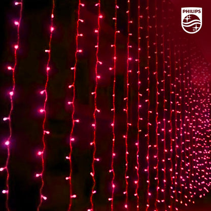 PHILIPS Starlit 12 Meter 72 LEDs String Light for Decoration | Festival LED String Light for Diwali, Christmas and Home Decoration| Red, Pack of 1,Polycarbonate