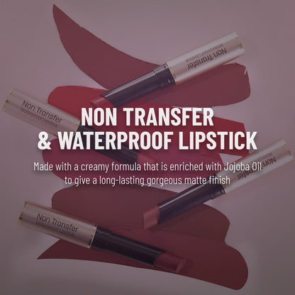 Swiss Beauty Non-Transfer Waterproof Lipstick with Jojoba Seed Oil | Matte Finish | Long-Lasting | Highly Pigmented | Shade- Royal Maroon, 3gm