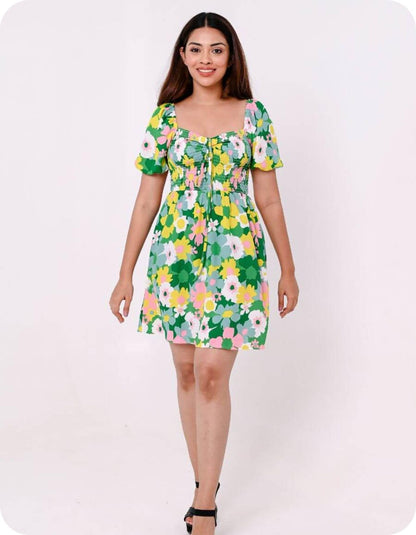 GRECIILOOKS Printed Maxi Dress for Women | Trendy Long One Piece Summer Outfit | Lightweight Flared Dress for Casual & Holiday