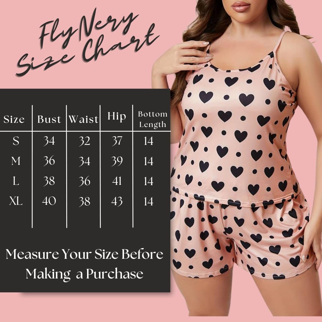 Night Suit for Women - Soft Breathable Satin Fabric Stylish Shorts for Woman, Cute Printed Nightwear Western Co ord Set Sleepwear, Lounge Wear for Every Night