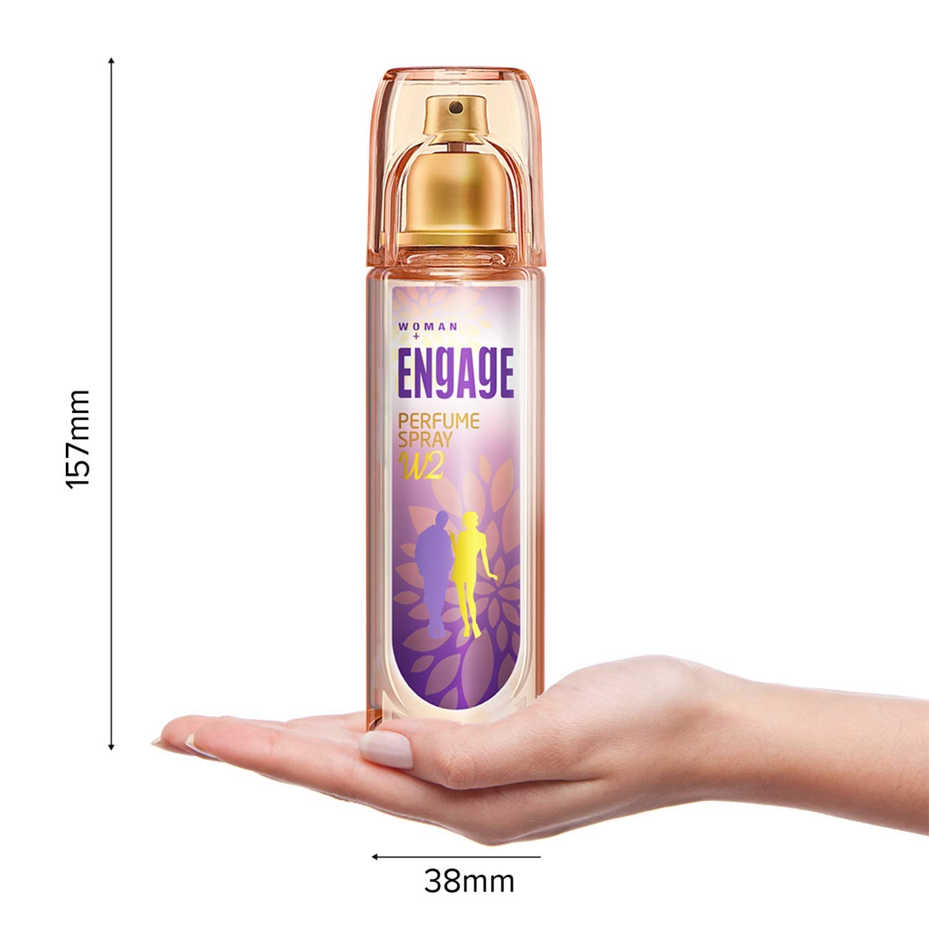 Engage W2 Perfume Spray For Women, Floral and Fruity, Skin Friendly, 120ml (Pack of 2)