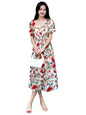 GRECIILOOKS Printed Maxi Dress for Women | Trendy Long One Piece Summer Outfit | Lightweight Flared Dress for Casual & Holiday
