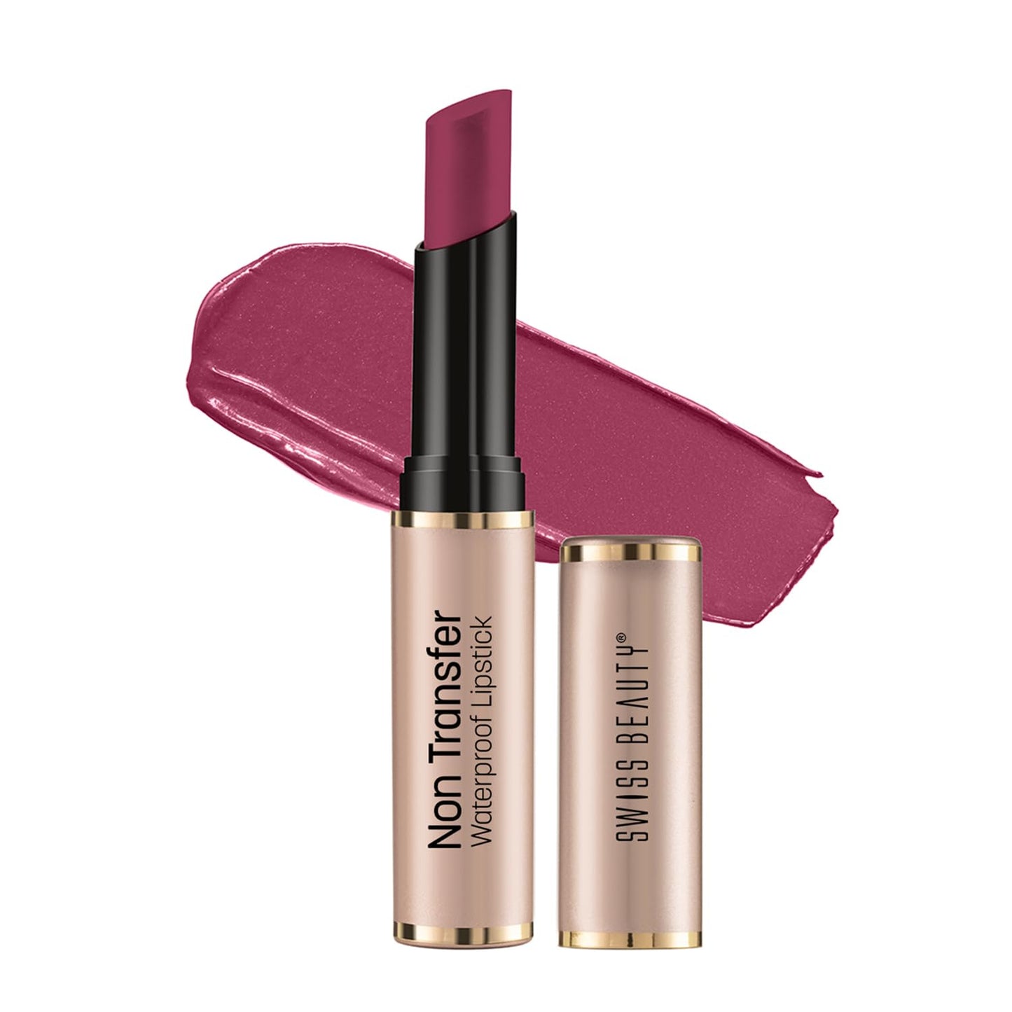Swiss Beauty Non-Transfer Waterproof Lipstick with Jojoba Seed Oil | Matte Finish | Long-Lasting | Highly Pigmented | Shade- Royal Maroon, 3gm