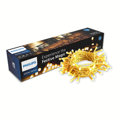 PHILIPS Starlit 12 Meter 72 LEDs String Light for Decoration | Festival LED String Light for Diwali, Christmas and Home Decoration| Red, Pack of 1,Polycarbonate