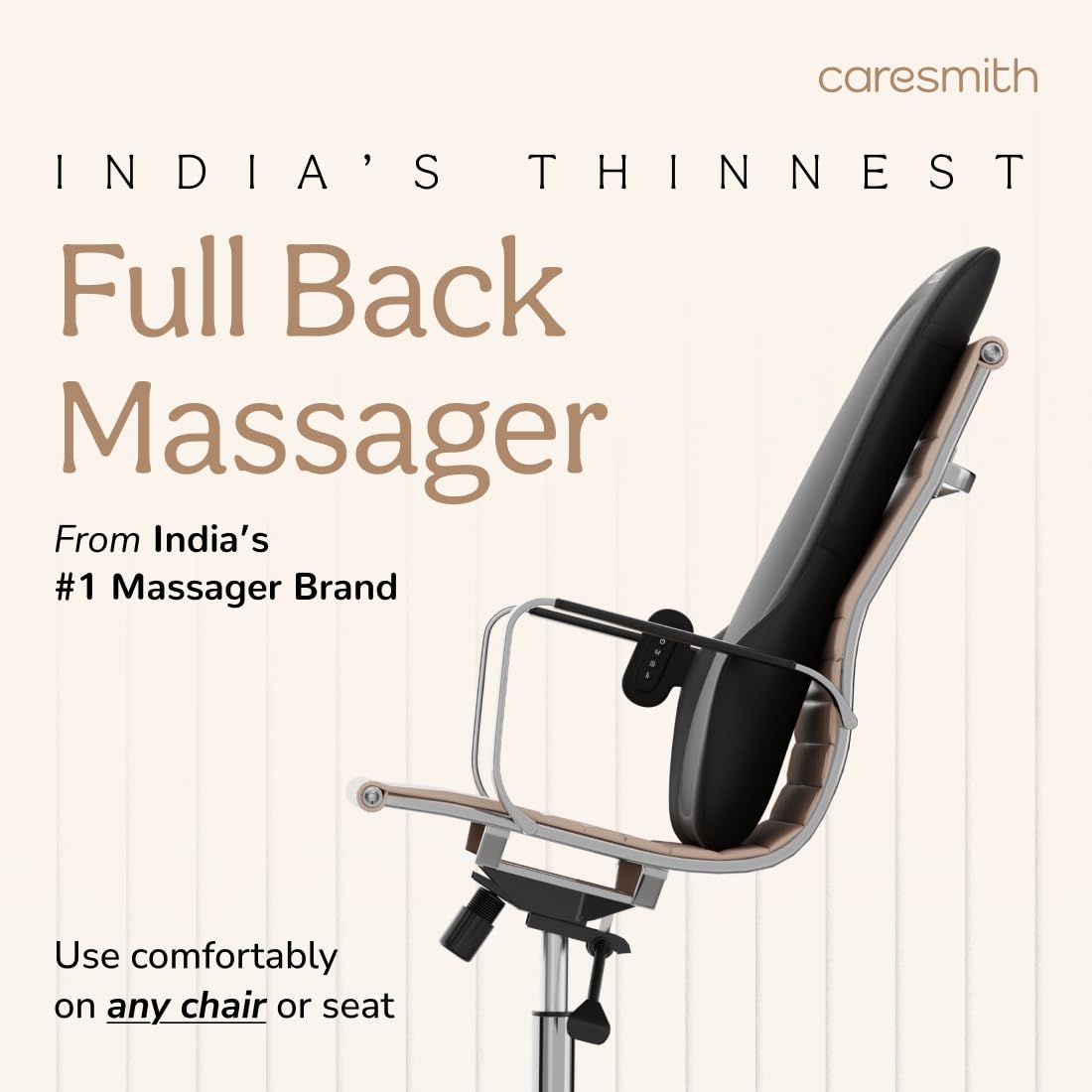 Caresmith Revive Cushion Massager Machine for Pain Relief | Neck and Back Pain Relief with Shaitsu Infrared Heat Therapy | 1 Year Warranty