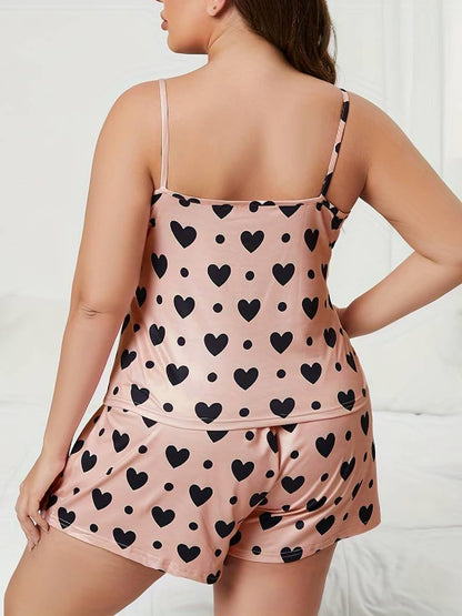 Night Suit for Women - Soft Breathable Satin Fabric Stylish Shorts for Woman, Cute Printed Nightwear Western Co ord Set Sleepwear, Lounge Wear for Every Night