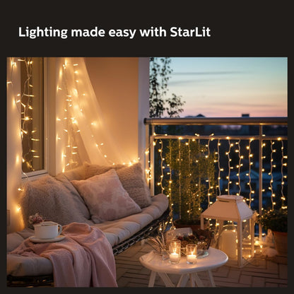 PHILIPS Starlit 12 Meter 72 LEDs String Light for Decoration | Festival LED String Light for Diwali, Christmas and Home Decoration| Red, Pack of 1,Polycarbonate