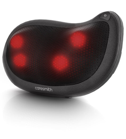 Caresmith Revive Cushion Massager Machine for Pain Relief | Neck and Back Pain Relief with Shaitsu Infrared Heat Therapy | 1 Year Warranty