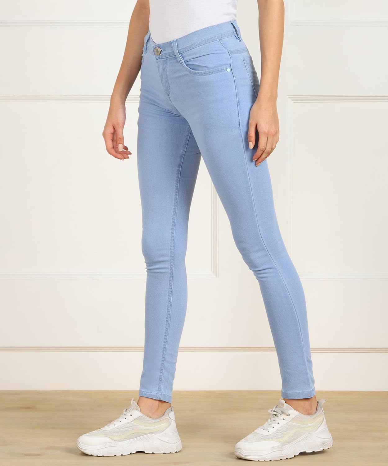 Nifty Women's Cotton Blend Stretchable Mid Rise Jeans