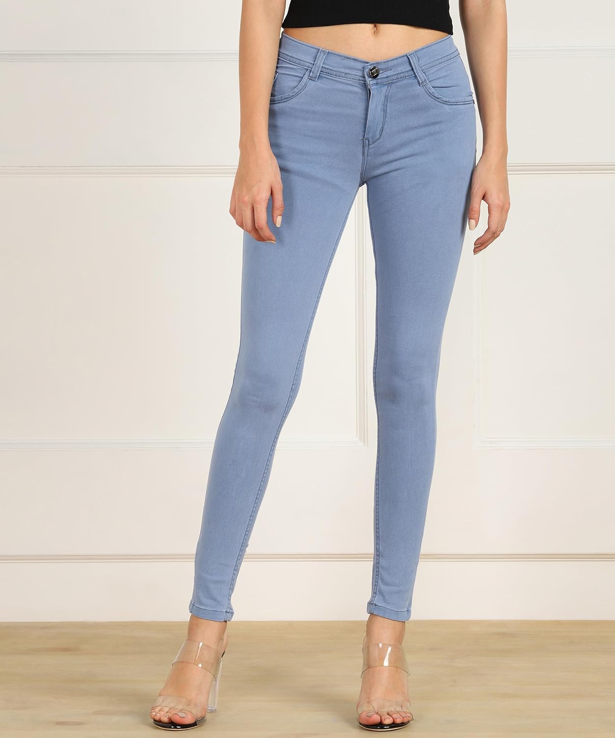 Nifty Women's Cotton Blend Stretchable Mid Rise Jeans