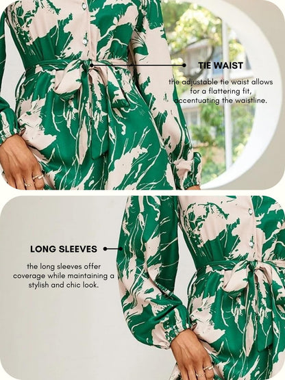 GRECIILOOKS Printed Maxi Dress for Women | Trendy Long One Piece Summer Outfit | Lightweight Flared Dress for Casual & Holiday