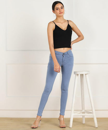 Nifty Women's Cotton Blend Stretchable Mid Rise Jeans