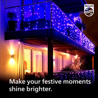 PHILIPS Starlit 12 Meter 72 LEDs String Light for Decoration | Festival LED String Light for Diwali, Christmas and Home Decoration| Red, Pack of 1,Polycarbonate