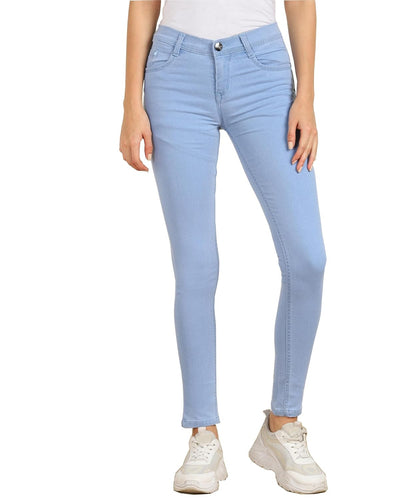 Nifty Women's Cotton Blend Stretchable Mid Rise Jeans