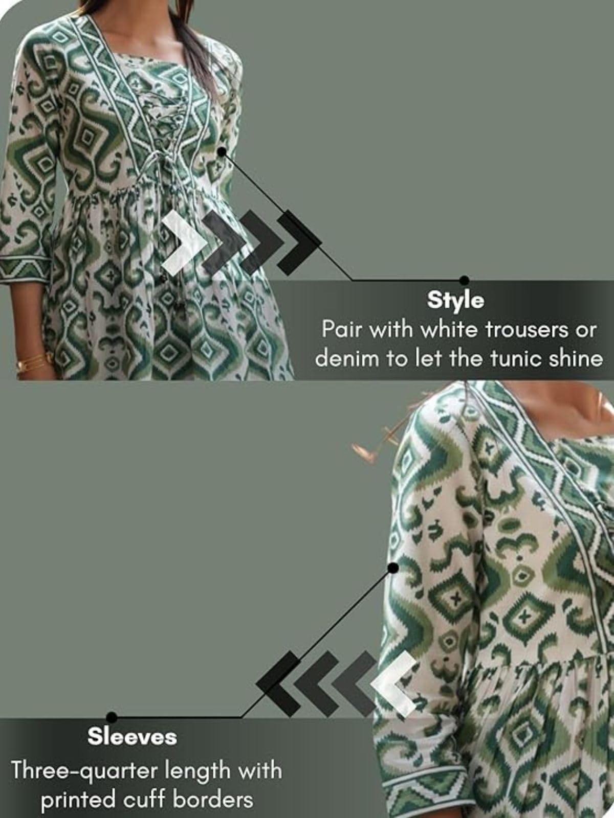 Leriya Fashion Women's Rayon Paisley Printed Tunic Western Tops Short Kurti – Comfortable Everyday Wear & Half Sleeves, Collar Neck (Available in Plus Size and Combo Pack of 2)