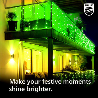 PHILIPS Starlit 12 Meter 72 LEDs String Light for Decoration | Festival LED String Light for Diwali, Christmas and Home Decoration| Red, Pack of 1,Polycarbonate