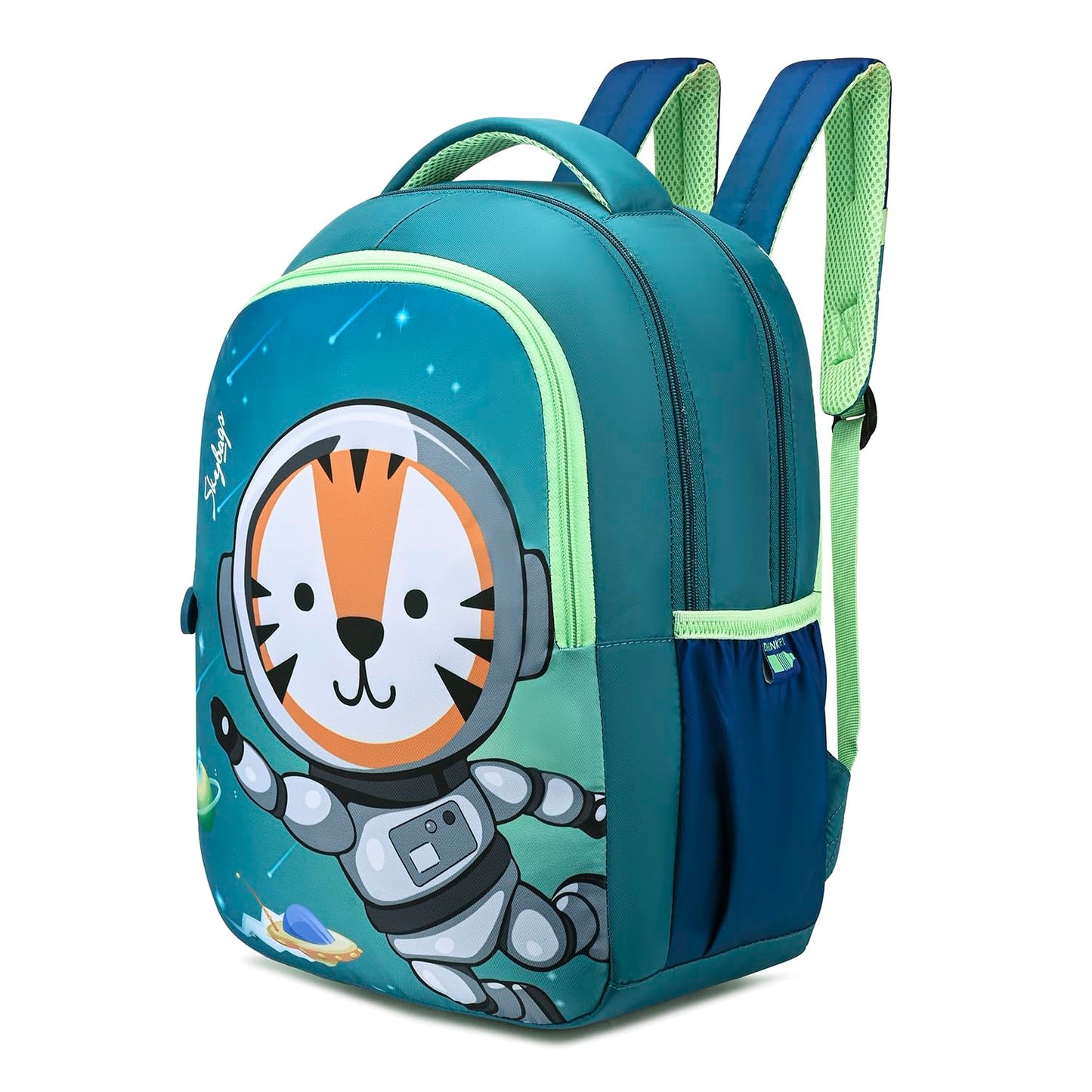 Skybags Snuggle 04 15 Litres 2 Compartment School Backpack Green Blue