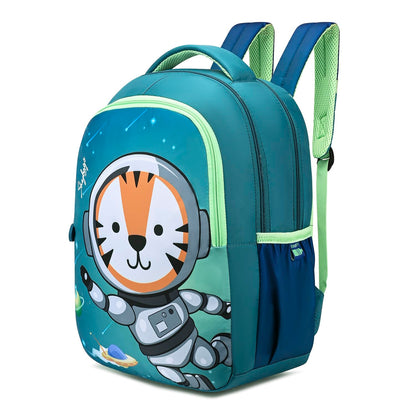 Skybags Snuggle 04 15 Litres 2 Compartment School Backpack Green Blue