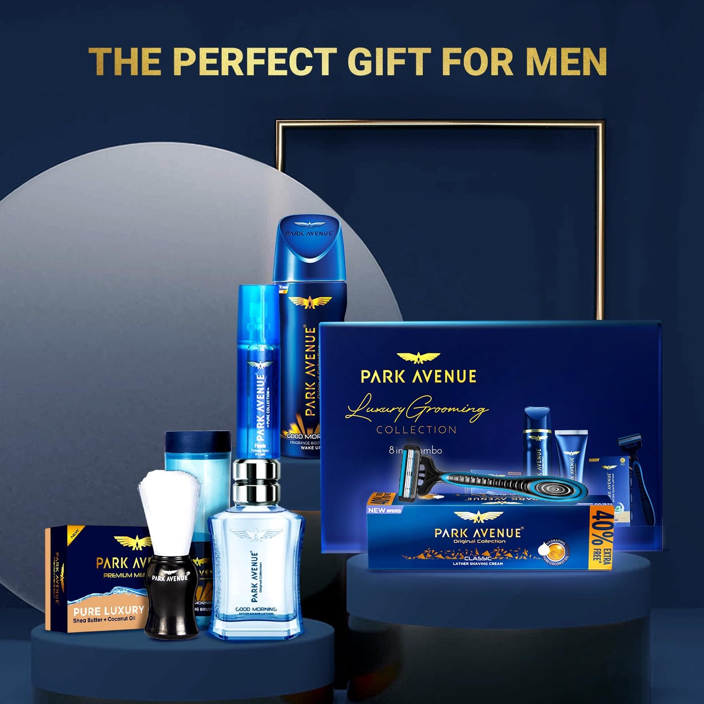 Park Avenue Luxury Grooming Collection 8 in 1 Combo Grooming Kit for men