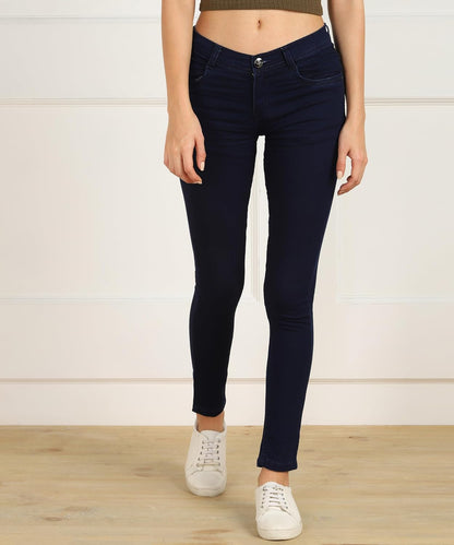 Nifty Women's Cotton Blend Stretchable Mid Rise Jeans