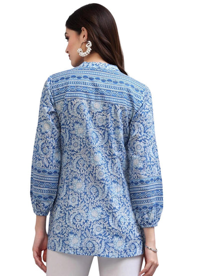 rytras Women's Floral Printed Cotton Regular Fit Top