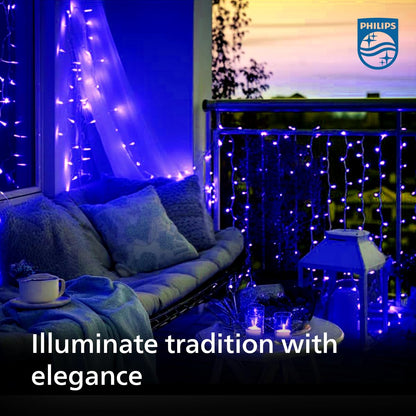PHILIPS Starlit 12 Meter 72 LEDs String Light for Decoration | Festival LED String Light for Diwali, Christmas and Home Decoration| Red, Pack of 1,Polycarbonate