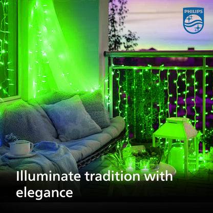 PHILIPS Starlit 12 Meter 72 LEDs String Light for Decoration | Festival LED String Light for Diwali, Christmas and Home Decoration| Red, Pack of 1,Polycarbonate