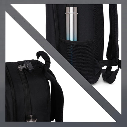 FUR JADEN Anti Theft Number Lock Backpack Bag with 15.6 Inch Laptop Compartment, USB Charging Port & Organizer Pocket for Men Women Boys Girls