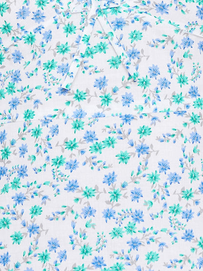 Clovia Women's Cotton Pretty Florals Short Night Dress